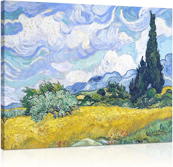 Van Gogh Canvas Wall Art: Wheat Field - Image 2