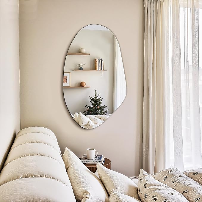 FICTOR Irregular Asymmetrical Wall Mirror, Living Room, Dining Room - Image 5