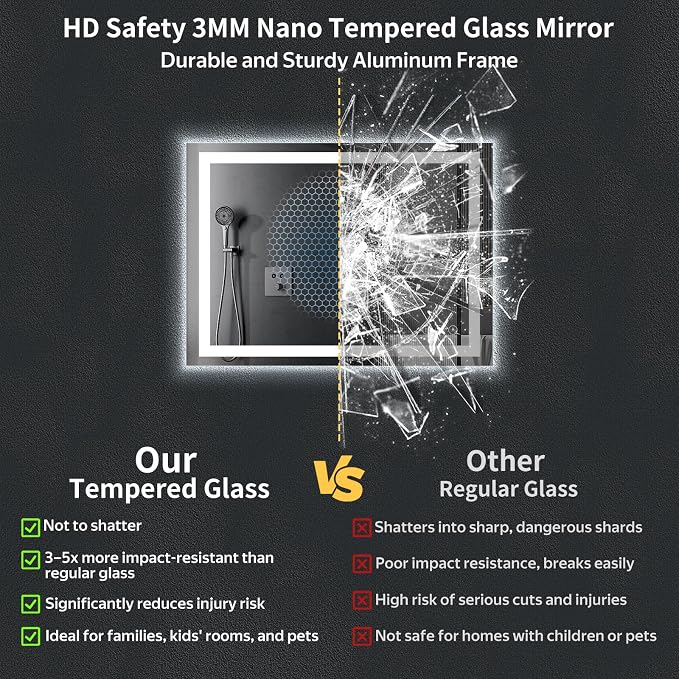 38"x26" LED Bathroom Mirror - Image 5