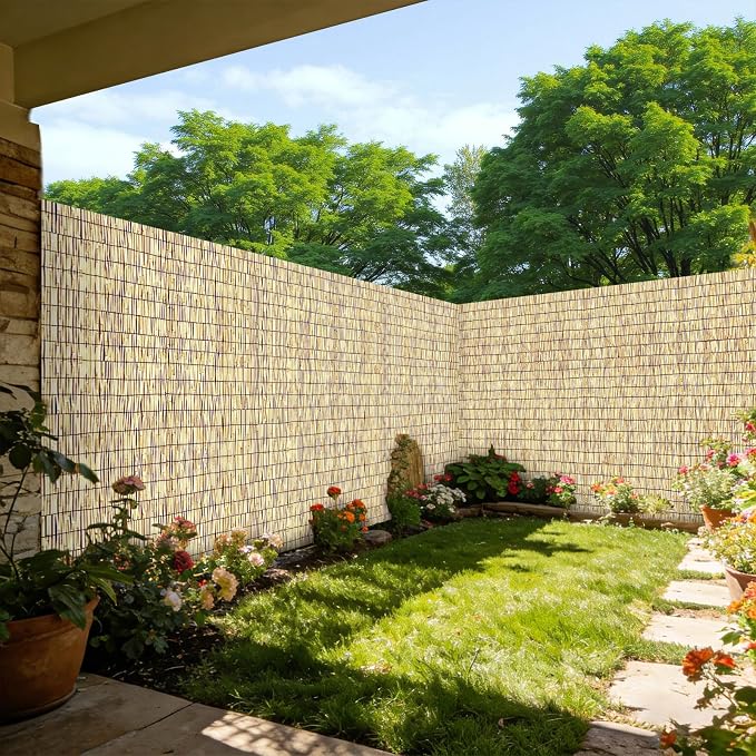 Bamboo Reed Fencing, Natural Reed Fence Rolls 3x10FT Feet High, Decorative - Image 3