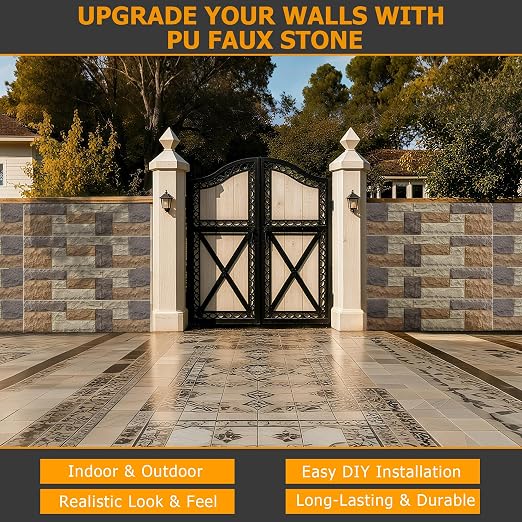 ROOMTEC 6-Packs Faux Stone Wall Covering Panels - Image 8