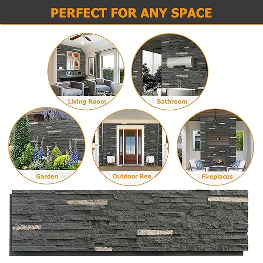 ROOMTEC 6-Packs Faux Stone Wall Covering Panels - Image 6
