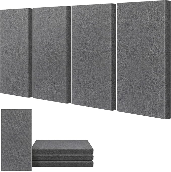UMIACOUSTICS 4 PCS Acoustic Panels, 2“ Thick 23.6" x 11.8" Fiberglass Sound by UMIACOUSTIC