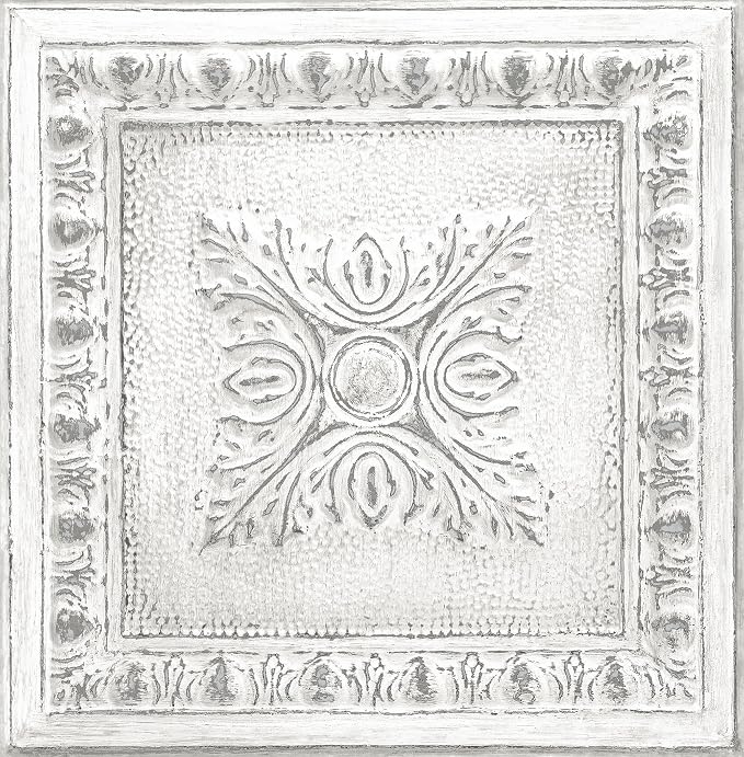 NuWallpaper NU2495 Reclaimed Tin Peel & Stick Wallpaper by NuWallpaper