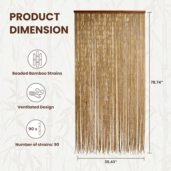 Vietbud Décor Natural Beaded Curtains - Image 2