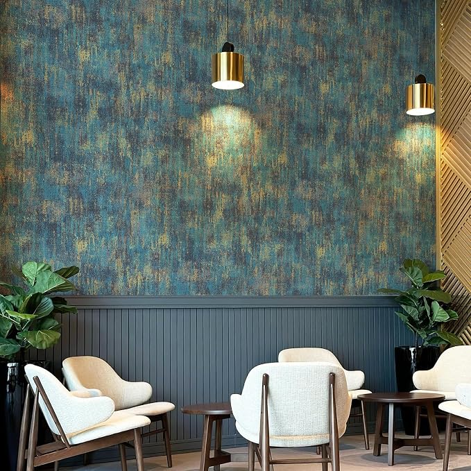 JiffDiff Vintage Metallic Peel and Stick Wallpaper Self Adhesive Industrial - Image 7