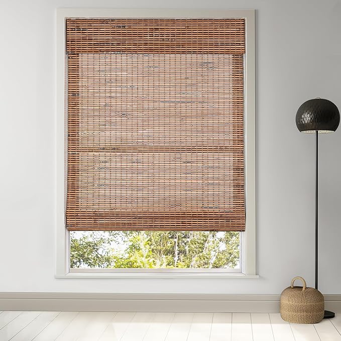 LazBlinds Cordless Bamboo Roman Shades by LazBlinds