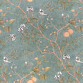 Laatse Green Floral Wallpaper Peel and Stick Bird Wallpaper 17.5" x 393" by Laatse