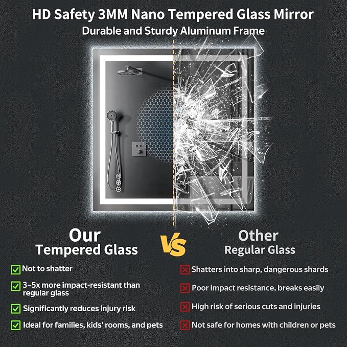 40"x40" LED Bathroom Mirror - Image 7