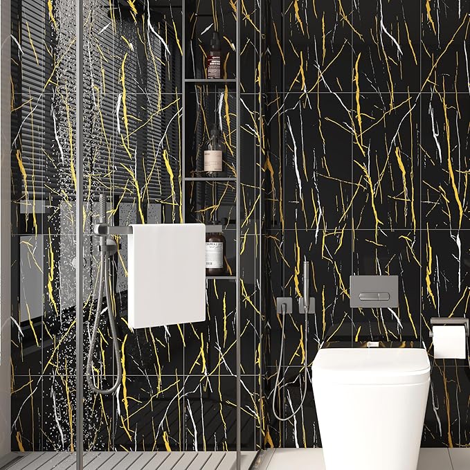 Haimin Wall Panels Peel and Stick 10 Pieces 23.6x11.8in Black Lightweight - Image 6