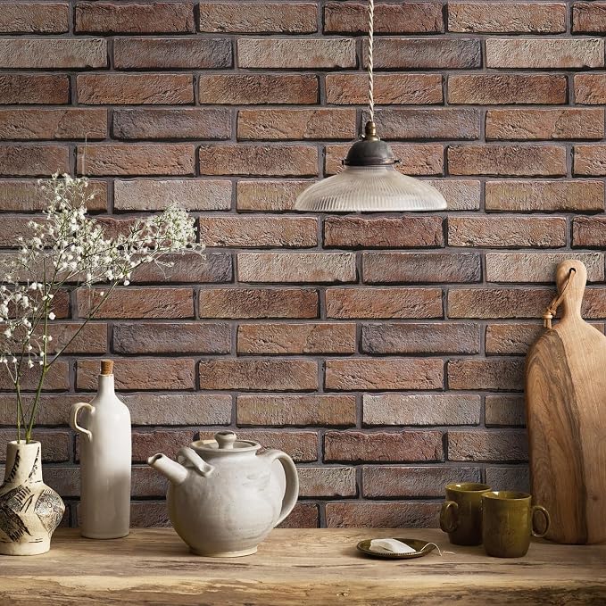 Commomy 3D Peel and Stick Brick, Ultralight Thin PVC Faux Brick Wall Panels - Image 8