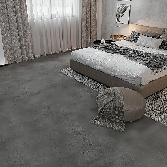 3yecao 24"×197" Thick Dark Grey Black Concrete Wallpaper Waterproof Charcoal - Image 8