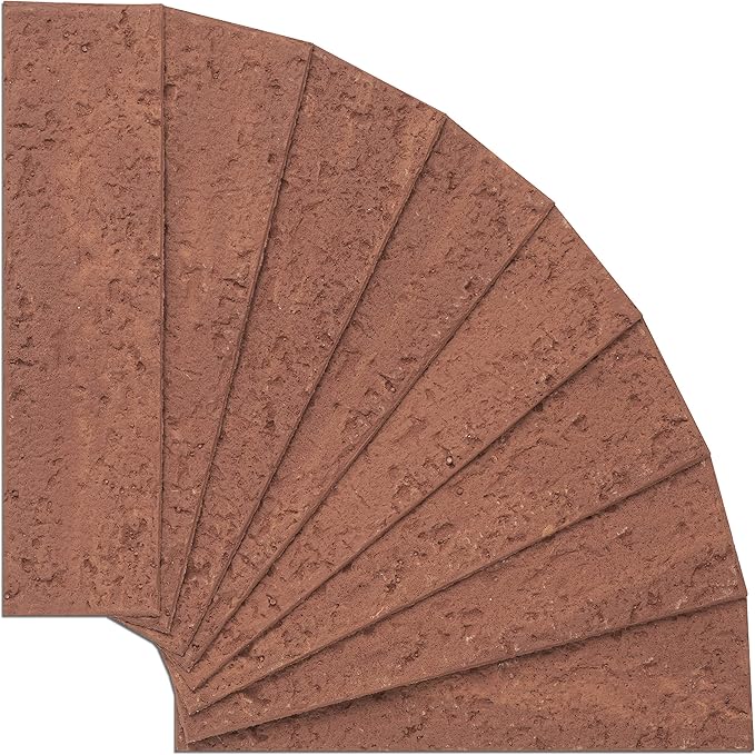 100 Red Faux Brick Wall Tiles, Inorganic Minerals, 3D Thin Brick Veneers - Image 3