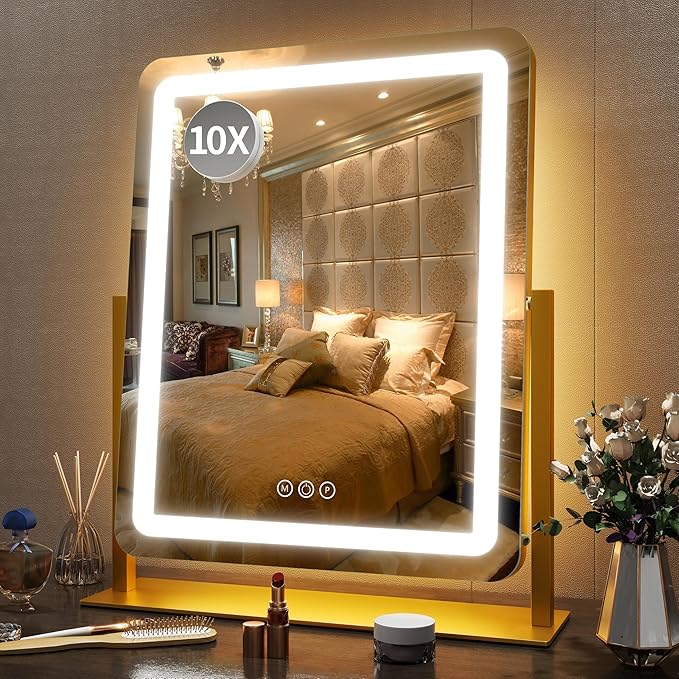 FENNIO Vanity Mirror with Lights 22 Inch- LED Lighted Makeup Mirror, Large by FENNIOLEDMIRRORS