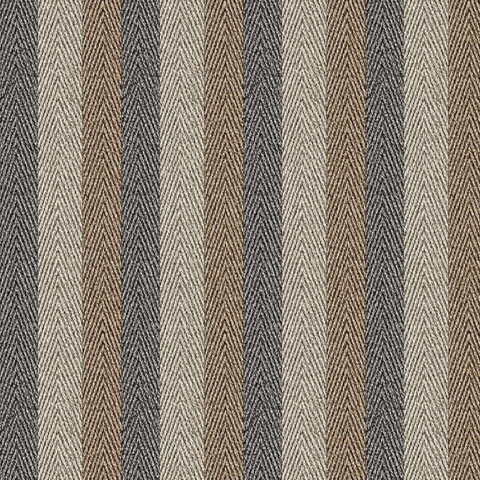 Simon&Siff Textured Fabric Wallpaper Peel and Stick 17.3"x120" Beige/Brown/Grey by SimonSiff