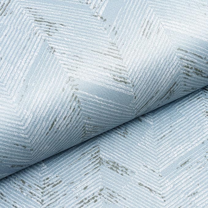 Livelynine 15.8x394 Blue Fabric Peel and Stick Wallpaper - Image 7