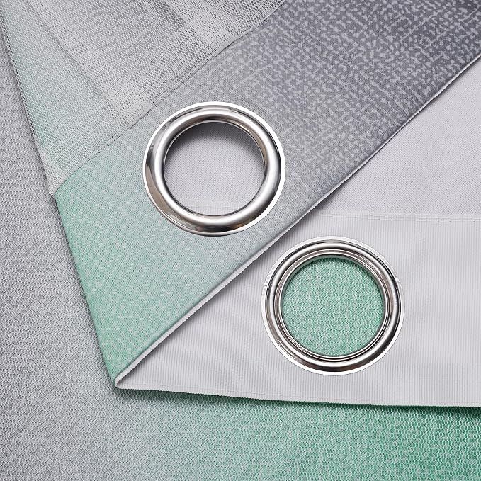 XiDi Curtains for Bedroom Decor, Rainbow Green LightgreyGrey34/54/1 - Image 6
