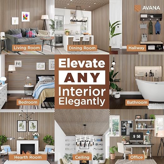 Avana Acoustic Wood Wall Panels – 93.2x11.25 Inch Panels – Fits 94x12 Layout – - Image 3