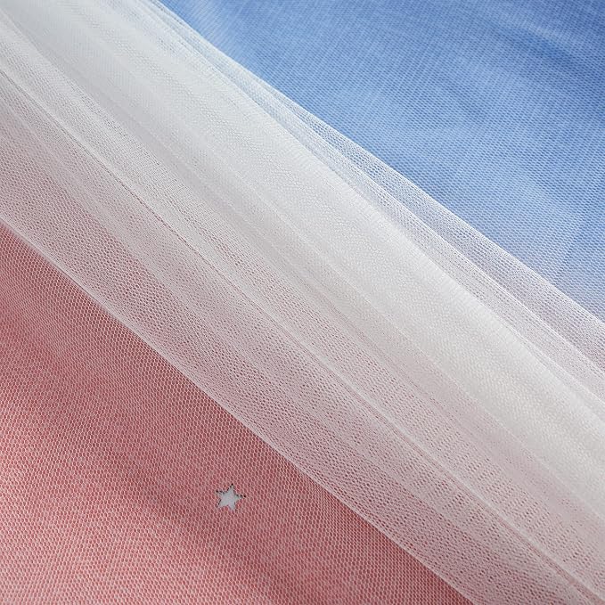 XiDi Curtains for Bedroom Decor, Rainbow PinkGreyBlue-52-54 - Image 5