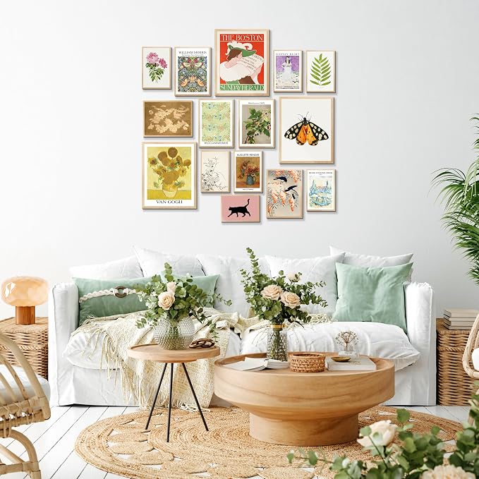 LANCHI95 15PCS Vintage Wall Art Prints, Eclectic Wall Prints - Image 3