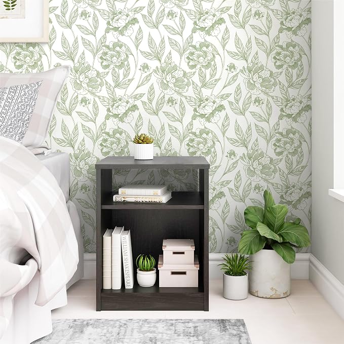 Timeet Peel and Stick Wallpaper Green Floral Wall Paper - Image 3