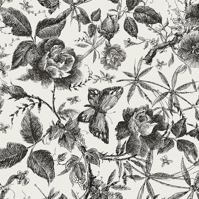 JiffDiff Vintage Peel and Stick Wall Stick，Champagne Wallpaper Rose Removable by wallpaper