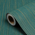 Teal Grasscloth Peel and Stick Wallpaper Texture Contact Paper 15.7" X 120" by Biyoeepeelstickwallpaper