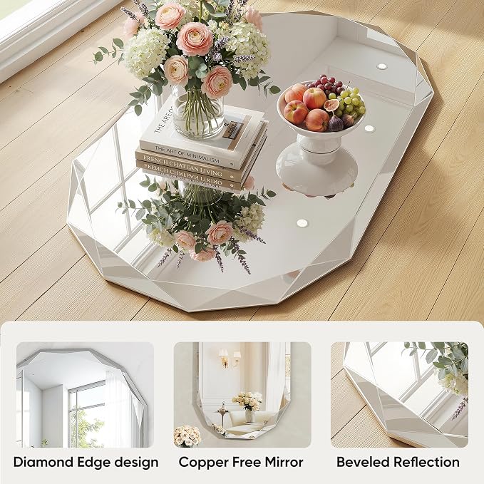 Suidia Bathroom Mirror, Frameless Bathroom Mirror - Image 4