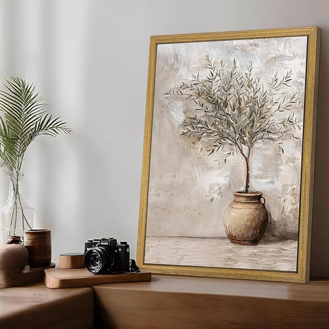 Vintage Olive Tree Canvas Wall Art, Farmhouse Aesthetic Oil Painting, Rustic - Image 6