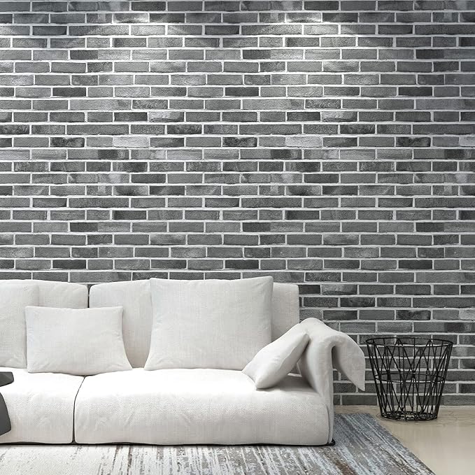 Art3d 20-Pack105 Sq.Ft Faux Brick 3D Wall Panels Peel and Stick in Stone Ash - Image 2