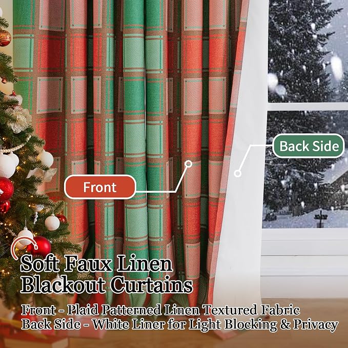 Lajode Red and Green Curtains for Living Room - Image 5