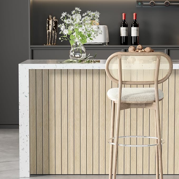 Arthome Peel and Stick Slat Wall Panels 15.7 "x400, Self-Adhesive PVC Wood - Image 5