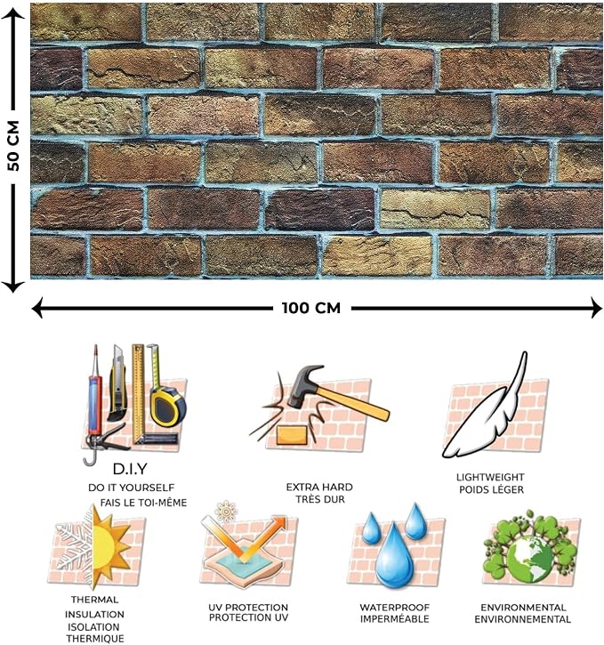 Dundee Deco 3D Wall Panels Faux Brick - Image 6