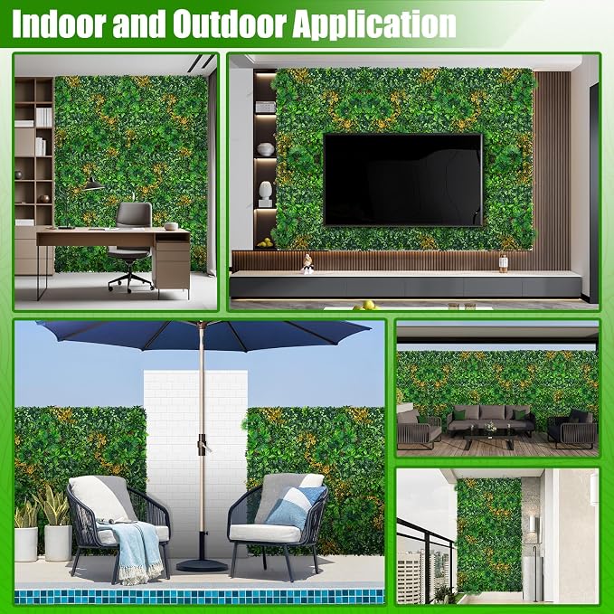Grass Wall Panels Roll, UV-Anti Faux Greenery Plant Boxwood Panels - Image 6