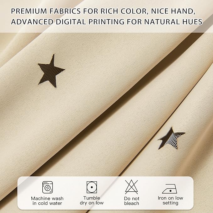 XiDi Curtains for Bedroom Decor Beige52/96/1 - Image 5