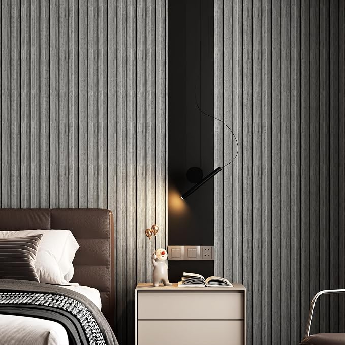 Peel and Stick PVC Slat Wall Panels, Wood Grain Self-Adhesive Soundproof - Image 2