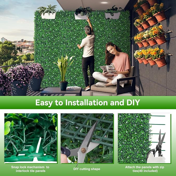 EverNture 71"x144" Grass Wall Panels, Artificial Grass Backdrop, Fake Greenery - Image 5