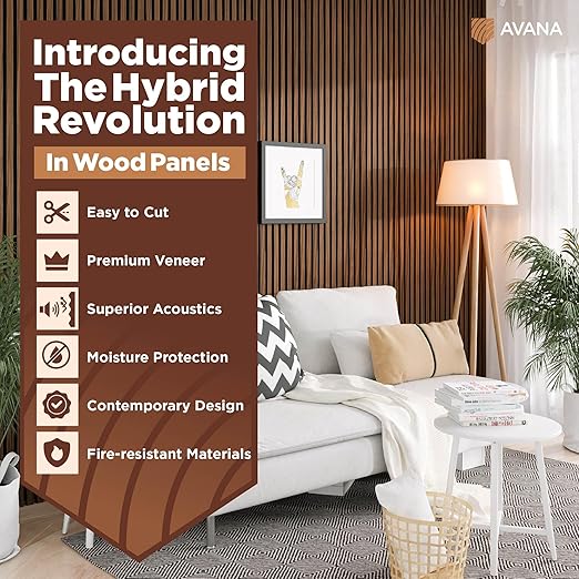 Avana Acoustic Wood Wall Panels – 93.2x11.25 Inch Panels – Fits 94x12 Layout – - Image 2