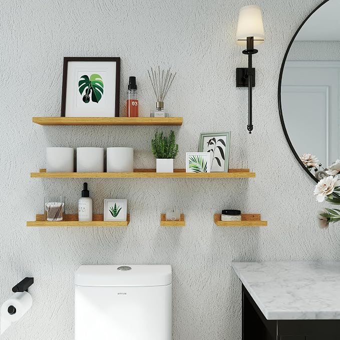 Long Floating Shelves for Wall Decor, Long Wall Mounted Storage Shelf for - Image 4