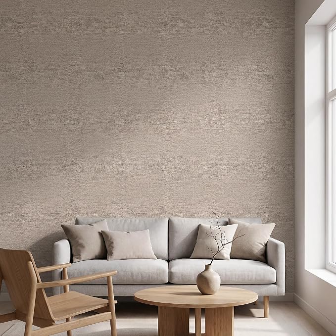 WADILE Grasscloth Peel and Stick Wallpaper 15.7in x 393.7in, Textured Contact - Image 3