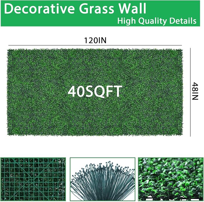 Yangrass Artificial Greenery Wall Rolls - Image 3