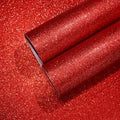 CHIHUT Red Glitter Wallpaper 15.7''x100'' Sparkle Glitter Fabric Peel and Stick by CHIHUT