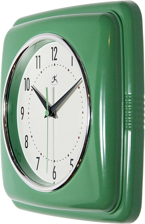 Infinity Instruments Square Silent Retro 9 inch Mid Century Modern Kitchen - Image 3