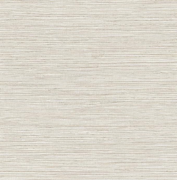 RoomMates Neutral Dimensional Grasscloth Peel and Stick Wallpaper, RMK12682PLW by RoomMates