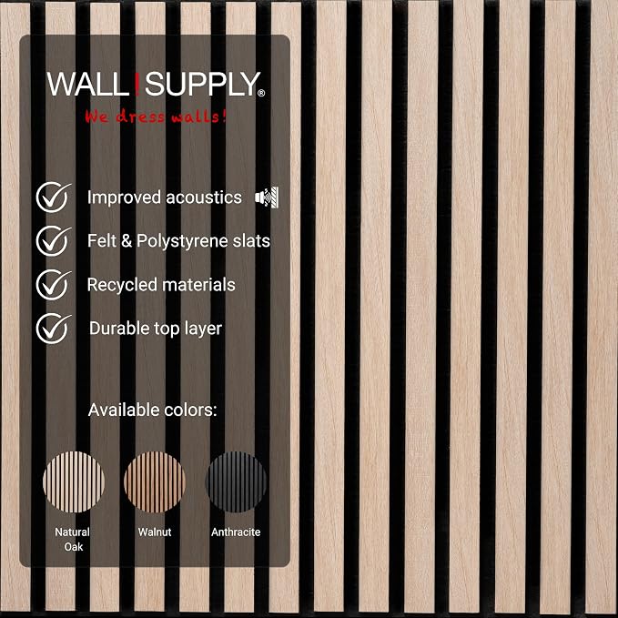 Wall!Supply 3D Soundproof Wall Panels – Acoustic Natural Oak Finish – EPS Foam - Image 4