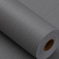Haimin Fabric Wallpaper Textured Contact Paper Grey Peel and Stick Faux Linen by HaiminHomeDecorWallpaper
