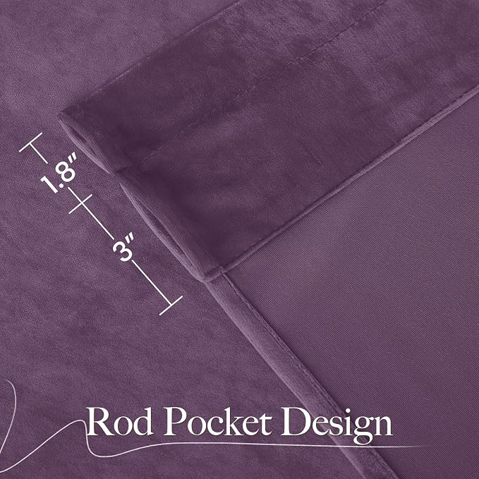 NICETOWN Lavender Purple Velvet Curtains 84 inches Long - Image 7