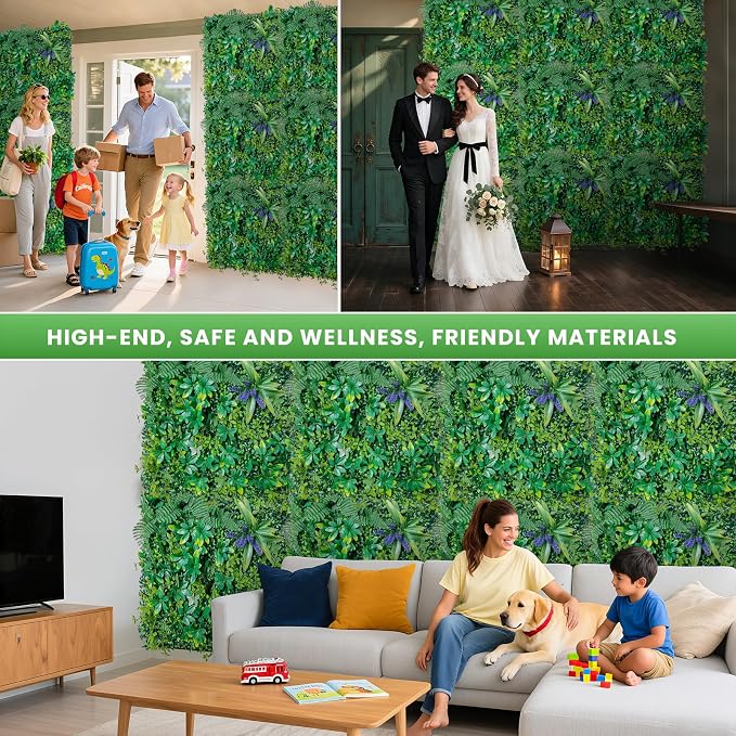 Artificial Grass Wall Panels for Indoor Outdoor, 16 Pack 20"x20", Boxwood Panels - Image 4