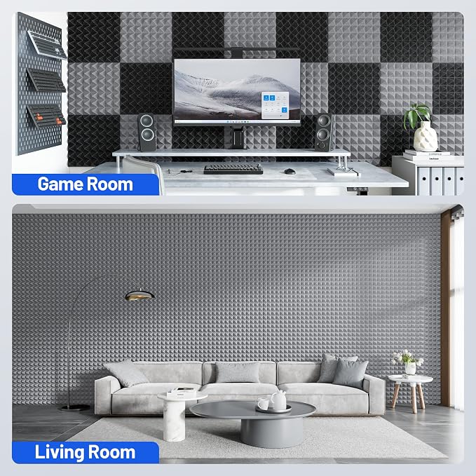 36 Pack Pyramid Sound Proof Foam Panels - Image 7