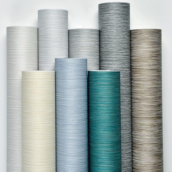 Haimin Grasscloth Wallpaper Textured 24in X 393in Fabric Contact Paper Teal - Image 7